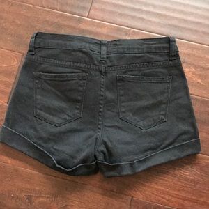 Black jean shorts